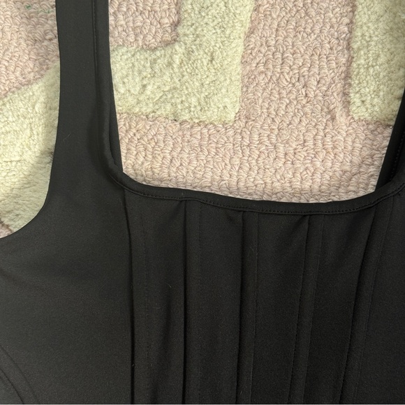 EXPRESS | BLACK BODY CONTOUR BONED STRETCH GOING OUT CLEAN GIRL CORSET TOP - Picture 6 of 7